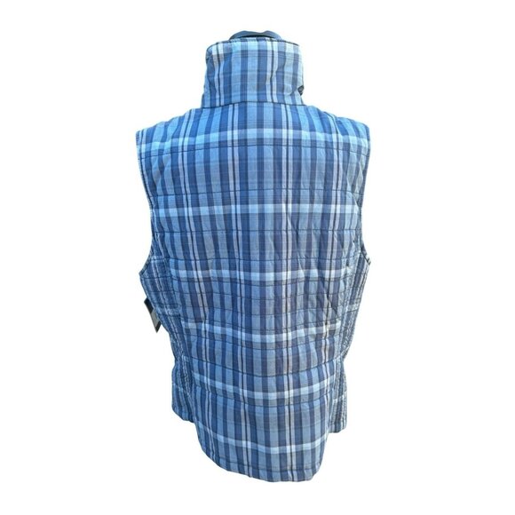 NWT Bandolino Blue Plaid Quilted Vest Plus Size XXL Travel Comfort Streetwear - Picture 2 of 12